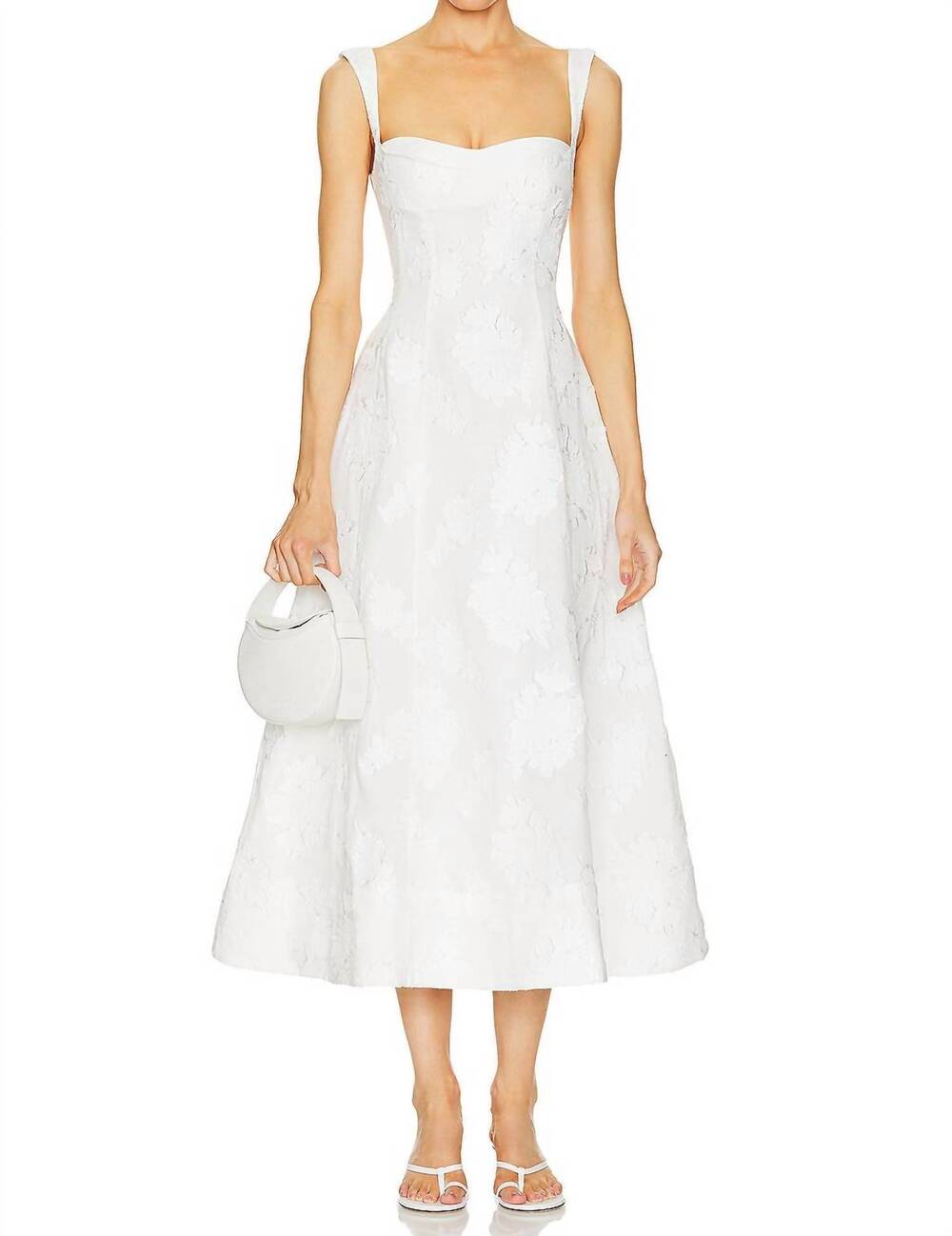 NEW CLEA emilia midi dress in cloud jacquard
